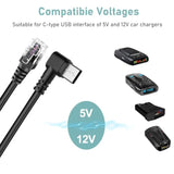 Radar Detector Cable,Usb-C To Rj11 Plug Cable,Use For Uniden R1 R3 R7 Beltronics Cobra Whistler Escort Max360 Passport 9500I Radenso Xp Etc Replacement Radar Detector Cable 6.56Ft