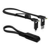 Incharge Xl 6-In-1 Multi Charging Cable, Portable Usb And Usb-C Cable With 100W Ultra-Fast Charging Power, 1 Ft/0.3M, Urban Black