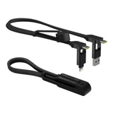 Incharge Xl 6-In-1 Multi Charging Cable, Portable Usb And Usb-C Cable With 100W Ultra-Fast Charging Power, 1 Ft/0.3M, Urban Black