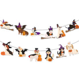 Halloween Dog Garland: Witch Hat, Pumpkin Puppy Banner
