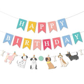 Dog Happy Birthday Banner, Dog Themed Birthday Decoration, Colorful Dogs Party Decorations With Dogs Garlands Banner For Pet Puppy Birthday Party Supplies