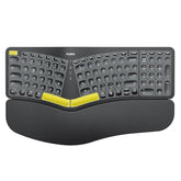 Wireless Ergonomic Keyboard, Split Keyboard With Wrist Rest, Usb-C Charging, 7