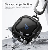 Soundcore Sport X20 Earbuds Case Cover with Shockproof Bumper and Logo Visible Design, Rugged Protective Cover with Carabiner and Cleaning Kit, Black
