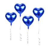 18 Inch Royal Blue Heart Balloons Metallic Blue Foil Heart Balloons He
