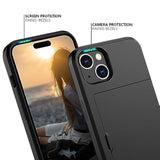 iPhone 15 Card Holder Case with Black Finish