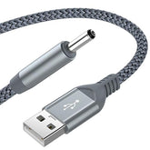 6.6Ft 5V Usb To Dc 3.5Mm X 1.35Mm Plug Charging Cable Replacement Charger Cord For Foreo Luna/Luna2/Luna3/Luna Mini & Mini2/Foreo Issa Series E-Toothbrush, Hub, Mini Speaker/Fan, Table Lamp
