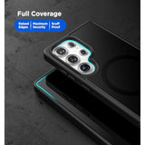 Belt Holster Case For Samsung Galaxy S25 Ultra, (Slim Fit) Case With Rotating Phone Holder Clip (Magnetic, Compatible With Magsafe) Matte Black