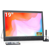 19.2" Portable Tv With Antenna, 1080P Led Small Tv With Hdmi Input/Av Input/Usb Port, Kitchen Tv With Built-In Stand, For Camping Bedroom Rv Patio Indoor Outdoor