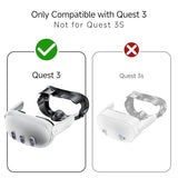 Adjustable Facial Interface For Meta Quest 3 Accessories,Face Cover With Breathable Foam Pads, Light-Blocking Nose Pad,Includes Two Face Cushions:Ice Silk & Pu (Not Compatible With Quest 3S)