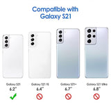 JETech Slim Fit Case for Samsung Galaxy S21 5G 6.2-Inch, Thin Phone Cover with Shock-Absorption and Carbon Fiber Design (Black)