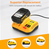 Dcb112 Charger Repalcement For Dewalt 12V/20V Battery Charger Compatible With Dewalt 12V/20V Max Battery Dcb200 Dcb203 Dcb125 Dcb107 Yellow
