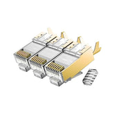 50 Pcs Cat7 Cat7A Rj45 Connectors, Cat7 Cat7A Rj45 Plugs, Sheilded Rj45 8P8C C