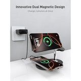 Dual Magnetic Charger For Iphone 17/17 Pro/17 Pro, 3 In 1 Wireless Charger For Iphone 16/15/14, Charging Station For Apple Watch, Wireless Charger For Airpods Pro 2, Magnetic Wireless Charging Station