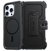 For Iphone 16 Pro Case: Magnetic Dual Layer Protective Cell Phone Cover With Belt-Clip Holster | Heavy Duty Military Grade Shockproof Drop Protection Non Slip Textured Phonecase