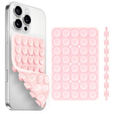 Double-Sided Silicone Suction Cup Phone Mount, Hands-Free Stand - Light Pink