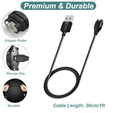 Charger for Garmin Venu Sq 2/2/2 Plus/2S/3/3S Charging Cable Cord Plus a Green Anti Dust Plug (2Pack, 3.3ft/1m)