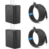 2025 New 45W Super Fast Charger Type C Usb C Android Charger With C To C 6Ft Long Type C Fast Charging Cable 2Pack For Samsung Galaxy S25/S25+/S25 Ultra/S24/S24+/S24 Ultra/S23/S23+/S23 Ultra/S22/S21