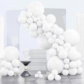Matte White Balloon Arch Kit: 140 pc Mixed Size Party Decor