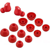 Replacement Earbuds Tips Silicone Eartips For Beats Studio Buds Headphones Fit In Case Buds Tips,6 Pairs S/M/L 3 Size,Red