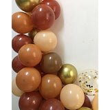 Fall Boho Balloon Garland - Nude Tan Coffee Brown Gold Balloons Arch K