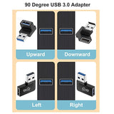 90 Degree Usb 3.0 Adapter (4 Pack), Vertical Up And Down Angle, Horizontal Lef