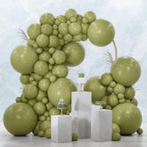 Sage Green Balloon Garland Kit: 100 Matte Boho Party Balloons