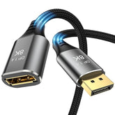8K Displayport Extension Cable 3Feet, Dp To Dp Extension Cable,Male To Female,