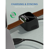 3.3Ft USB Charger for Fitbit Versa 2 Smartwatch Anti-Slip Stand