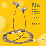 Ysm1000 Earphones In Ear Headphones Wired 3.5Mm Jack Tangle-Free Cable Case And Noise Isolating Earbuds