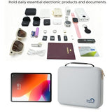 Electronics Organizer Case,Travel Essentials Bag For Ipad,Tablet, Charger, Cables, Power Bank,Lapel Mic, Earphones, Watches, Tech Accessories Carry Bag For Travel, Live Streaming, Business Trip