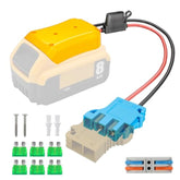 Power Wheel Adapter Compatible With Dewalt 20V Battery, Power Wheel Battery Converter Kit Contains Fuse And Wire Terminals For Peg-Perego Kids Riding Toys Diy