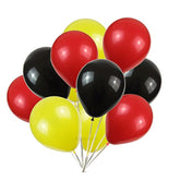 Red Yellow Black Balloons,100 Pack 12 Inch Latex Balloons