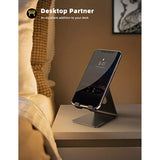 Cell Phone Stand, Phone Dock: Cradle, Holder, Stand For Office Desk Black