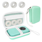 Case Compatible With Phomemo D30 D35, For Phomemo D30 Label Maker With 3 Roll Label Tape(Label Paper 1/2" X 1 1/2" (12Mm X 40Mm))-Hard Shell Storage Bag-Green