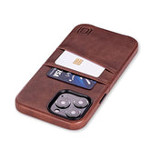 Wallet Case For Iphone 13 Pro Max With Built-In Metal Plate For Magnetic Mounting & 2 Credit Card Holder Pockets: Exec M2, Premium Synthetic Leather (6.7" Iphone 13 Pro Max, Brown)