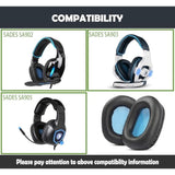 Replacement Earpads Cushion Compatible With Sades Sa905S Sa903 A902 Headphones Ear Pads With Softer Protein Leather/Memory Foam