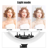 10" Selfie Ring Light 32 Colors Dimmable LED for iPhone & Android Live Stream