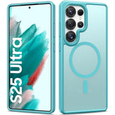 For Samsung Galaxy S25 Ultra Case Magnetic, Slim Thin Compatible With Magsafe & Wireless Charging, Military Grade Drop, Translucent Rugged Silicone Men Women Case For Samsung S 25 Ultra 5G, Teal