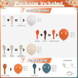 Dusty Blue & Orange Balloon Arch Kit: Boho Fall Party Garland