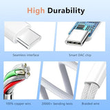 USB C to 3.5mm Audio Adapter 2 in 1 USBC to Headphone Jack Adapter with PD Fast Charging Dongle Cable Type C to Aux for iPhone 17 16 15, Galaxy
