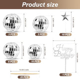 33Pcs Disco Ball Cupcake Toppers, Happy Birthday Cake Topper Set, 1970S Disco Ball Cake Picks & Disco Theme Cake Decorations, Fun 70S Disco Party Favors For Birthday, Wedding & Retro Dance Party