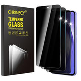 3 Pack Privacy Screen Protector For Samsung Galaxy A54 5G, Tempered Glass Film, 9H Hardness, Anti-Scratch, Premium Hd Clarity, Case Friendly, Easy Installation