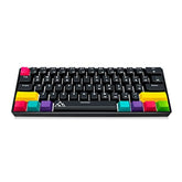 Gk61 - Hot-Swappable 60% Mechanical Keyboard With Extra Colorful Keycaps, Rgb