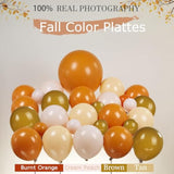 Burnt Orange Balloon Garland Arch Kit 120Pcs Double Stuffed Pumpkin Or