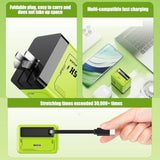2-In-1 Compatible With 120W Fast Charger, Fast Charger Module With Type-C Cable, All In One Chargers Retractable Wall Plug For Iphone, Phone And Laptops (1Pcs-Green)