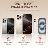 For Iphone 16 Pro Max Wallet Case, Crossbody Phone Strap With Zipper Card Holder, Rfid Blocking Pu Leather Cover For Women, Adjustable Anti-Theft Wrist Strap For Iphone 16 Pro Max 6.9'', Black