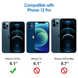 JETech Privacy Screen Protector for iPhone 12 Pro 6.1-Inch with Camera Lens Protector, Anti Spy Tempered Glass Film, 2-Pack Each