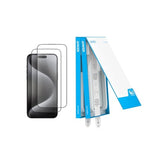 Anker Screen Protector for iPhone 15 Pro Max, Bubble-and-Dust-Free iPhone HD Tempered Glass, Durable and Drop-Proof with 9H Hardness, Easy Installation Exclusively for iPhone 15 Pro Max(2-Pack)