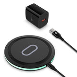 15W Samsung Wireless Charger Pad Fast Charging Station For Samsung Galaxy Z Flip 7 Fe 7/6/5/4,Z Fold 7/6/5,S25 Edge/S24,Fast Wireless Charging Mat Black With Adapter For Google Pixel 10 Pro Xl/9A/8/7