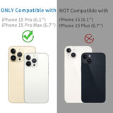 3-Pack Tempered Glass Camera Lens Protector for iPhone 15 Pro and Pro Max